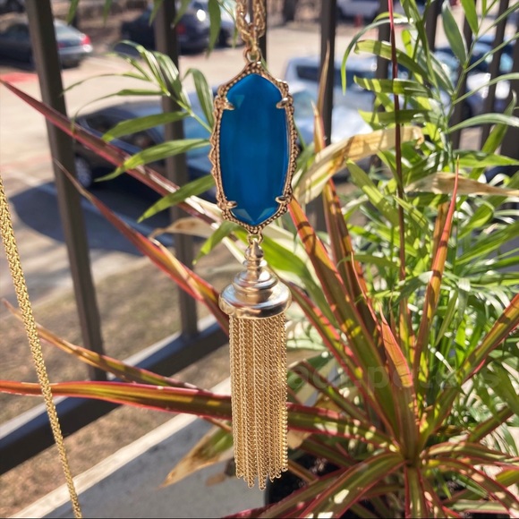 Kendra Scott Teal Agate Everly Necklace - Picture 2 of 6